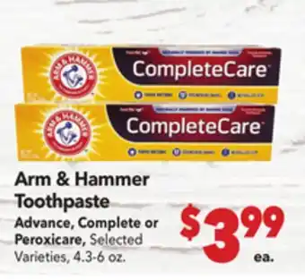 Vallarta Supermarkets Arm & Hammer Toothpaste offer