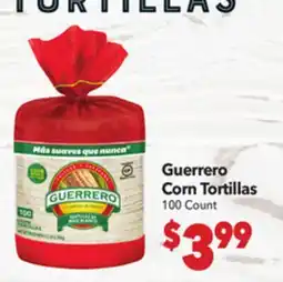 Vallarta Supermarkets Guerrero Corn Tortillas offer