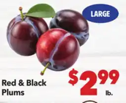Vallarta Supermarkets Red & Black Plums offer