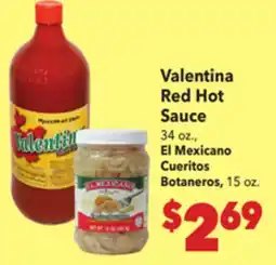 Vallarta Supermarkets Valentina Red Hot Sauce offer