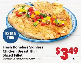 Vallarta Supermarkets Fresh Boneless Skinless Chicken Breast Thin Sliced Fillet / MILANESA DE PECHUGA DE POLLO offer