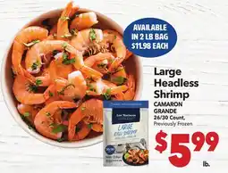 Vallarta Supermarkets Large Headless Shrimp / CAMARON GRANDE offer