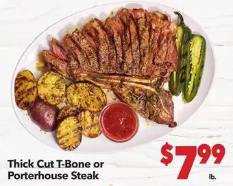 Vallarta Supermarkets Thick Cut T-Bone or Porterhouse Steak offer