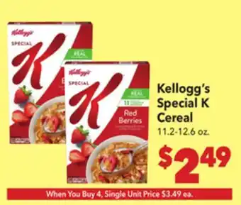 Vallarta Supermarkets Kellogg's Special K Cereal offer