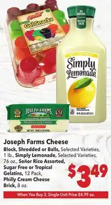 Vallarta Supermarkets Joseph Farms Cheese offer