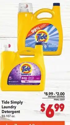 Vallarta Supermarkets Tide Simply Laundry Detergent offer