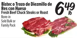 El Super Fresh Bistec o Trozo de Diezmillo de Res con Hueso | Fresh Beef Chuck Steaks or Roast Bone-in offer