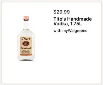 Walgreens Tito's Handmade Vodka offer