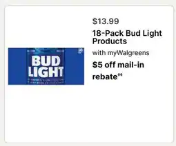 Walgreens 18-Pack Bud Light Products offer