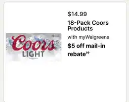 Walgreens Coors Products offer