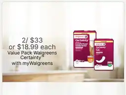Walgreens Value Pack Certainty offer