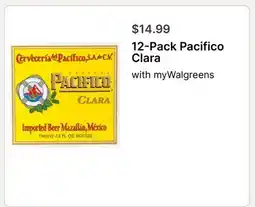 Walgreens 12-Pack Pacifico Clara offer