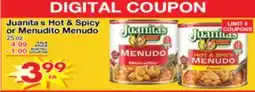 Superior Grocers Juanita's Hot & Spicy or Menudo offer