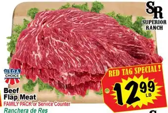 Superior Grocers SUPERIOR RANCH Beef Flap Meat offer