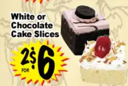 Superior Grocers White or Chocolate Cake Slices offer