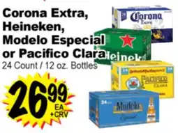 Superior Grocers Corona Extra, Heineken, Modelo Especial or Pacifico Clara offer