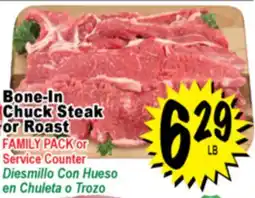 Superior Grocers Bone-In Chuck Steak or Roast offer