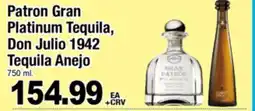 Superior Grocers Patron Gran Platinum Tequila, Don Julio 1942 Tequila Anejo offer
