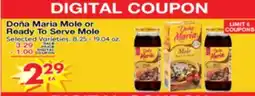 Superior Grocers Doña Maria Mole or Ready To Serve Mole offer