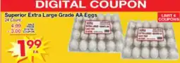 Superior Grocers Superior Extra Large Grade AA Eggs offer