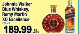 Superior Grocers Johnnie Walker Blue Whiskey, Remy Martin XO Excellence offer