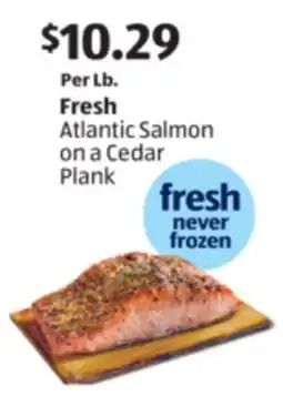Aldi Fresh Atlantic Salmon on a Cedar Plank offer