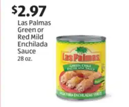 Aldi Las Palmas Green or Red Mild Enchilada Sauce offer
