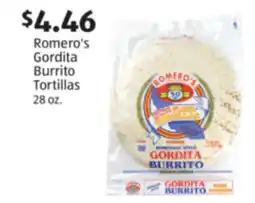 Aldi Romero's Gordita Burrito Tortillas offer