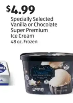 Aldi Specially Selected Vanilla or Chocolate Super Premium Ice Cream offer