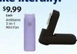 Aldi Ambiano 3-in-1 Mini Fan offer