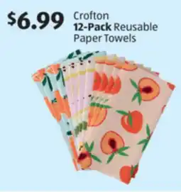 Aldi Crofton 12-Pack Reusable Paper Towels offer