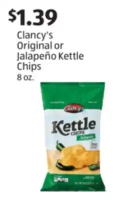 Aldi Clancy's Original or Jalapeño Kettle Chips offer