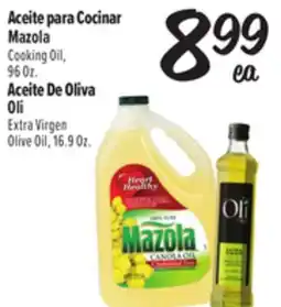 El Super Mazola Cooking Oil, 96 Oz., Oli Extra Virgen Olive Oil, 16.9 Oz offer