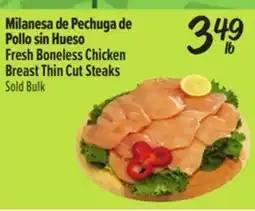 El Super Fresh Boneless Chicken Breast Thin Cut Steaks offer