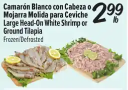 El Super Large Head-On White Shrimp or Ground Tilapia offer
