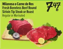 El Super Fresh Boneless Beef Round Sirloin Tip Steak or Roast offer