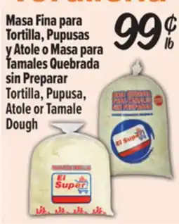 El Super Masa Fina para Tortilla, Pupusas y Atole o Masa para Tamales Quebrada sin Preparar offer