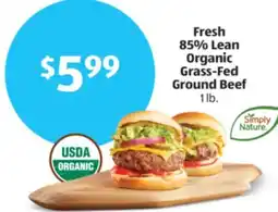 Aldi Fresh 85% Organic Grass-Fed Ground Beef offer