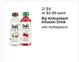 Walgreens Bai Antioxidant Infusion Drink offer