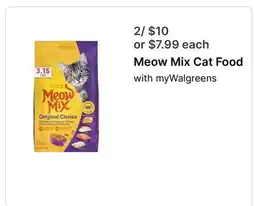 Walgreens Meow Mix Cat Food offer