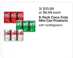 Walgreens 6-Pack Mini Can Products offer