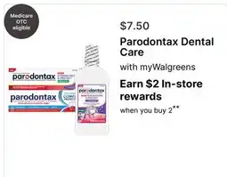 Walgreens Parodontax Dental Care offer