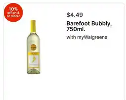 Walgreens Barefoot Bubbly, 750ml offer