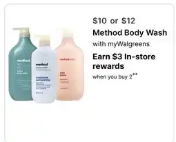 Walgreens Method Body Wash offer