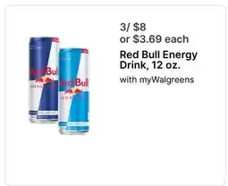 Walgreens Red Bull Energy Drink offer