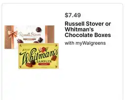 Walgreens Russell Stover or Whitman's Chocolate Boxes offer