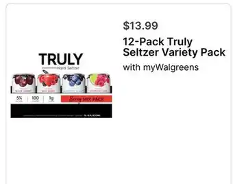 Walgreens 12-Pack Truly Seltzer Variety Pack offer