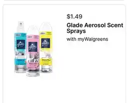 Walgreens Glade Aerosol Scent Sprays offer