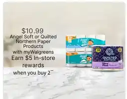 Walgreens Angel Soft or Quilted Northern Paper Products offer
