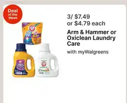 Walgreens Arm & Hammer or Oxiclean Laundry Care offer
